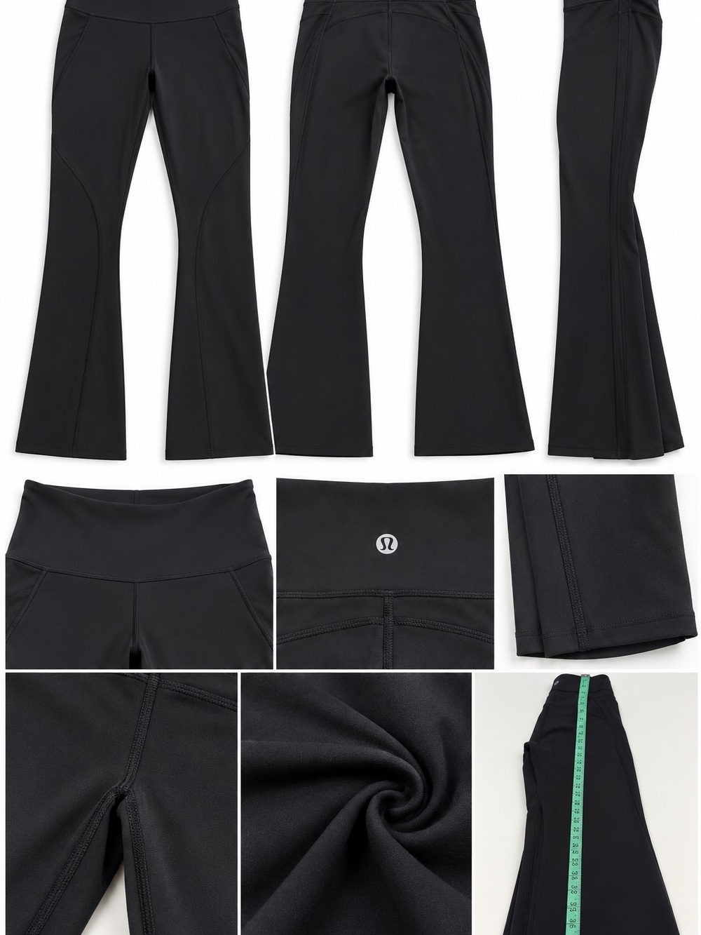 lululemon athletica Black Flare Yoga Pants